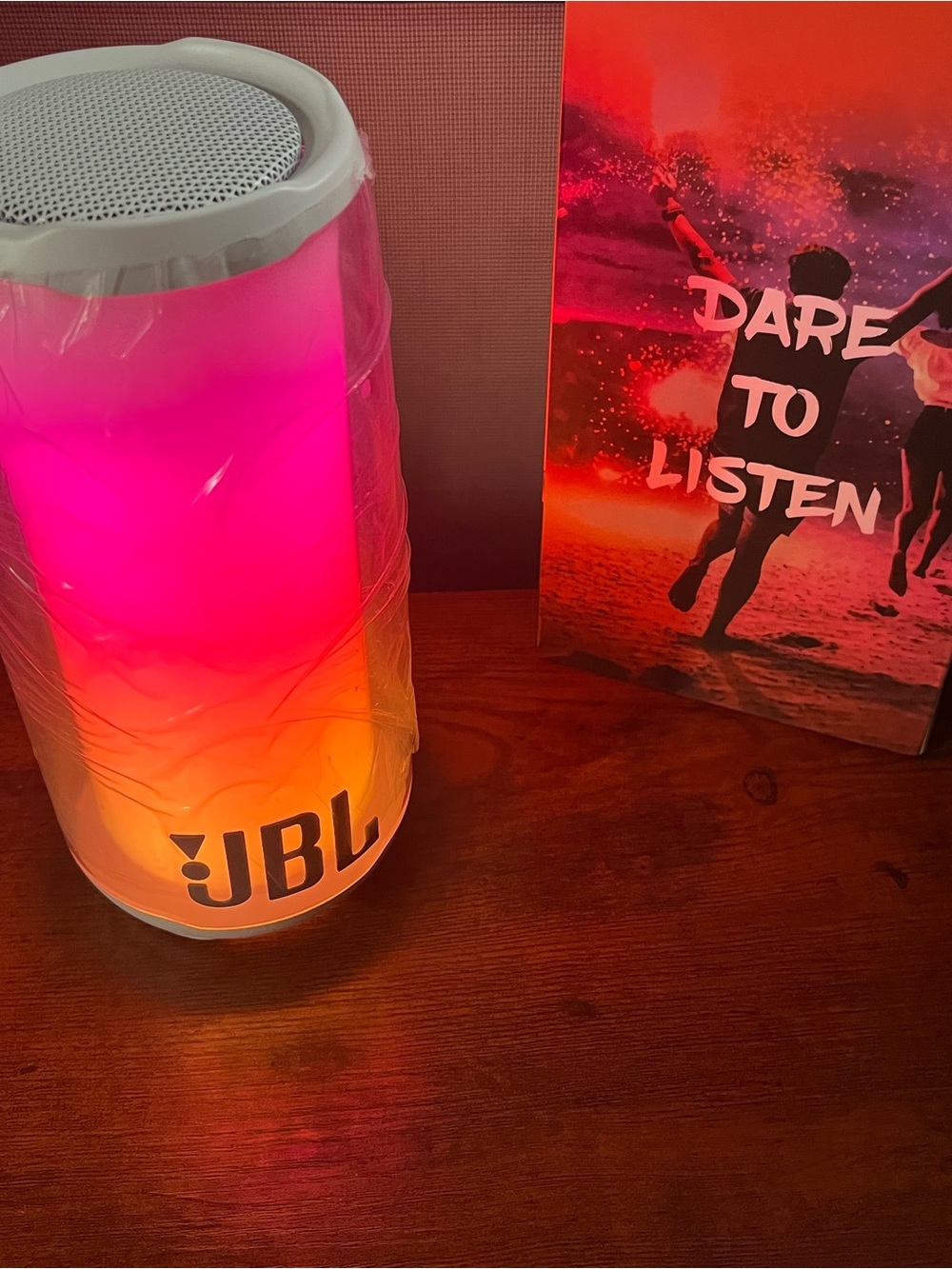 JBL Portable Bluetooth Speaker with Multicolor Ambient Light - Pink/Orange
